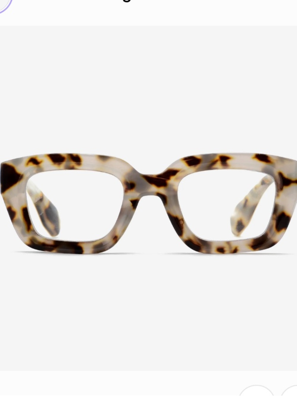 Ryan Simkhai OWEN Bone Tortoise  Blue Light Reading Glasses NWT